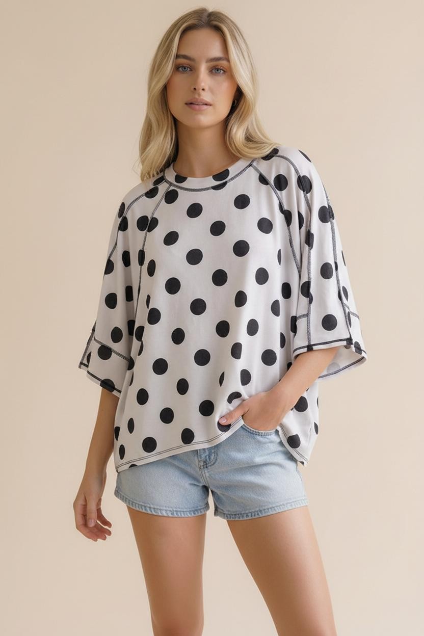 Playful Dot Relaxed Tee - EOS Final Sale