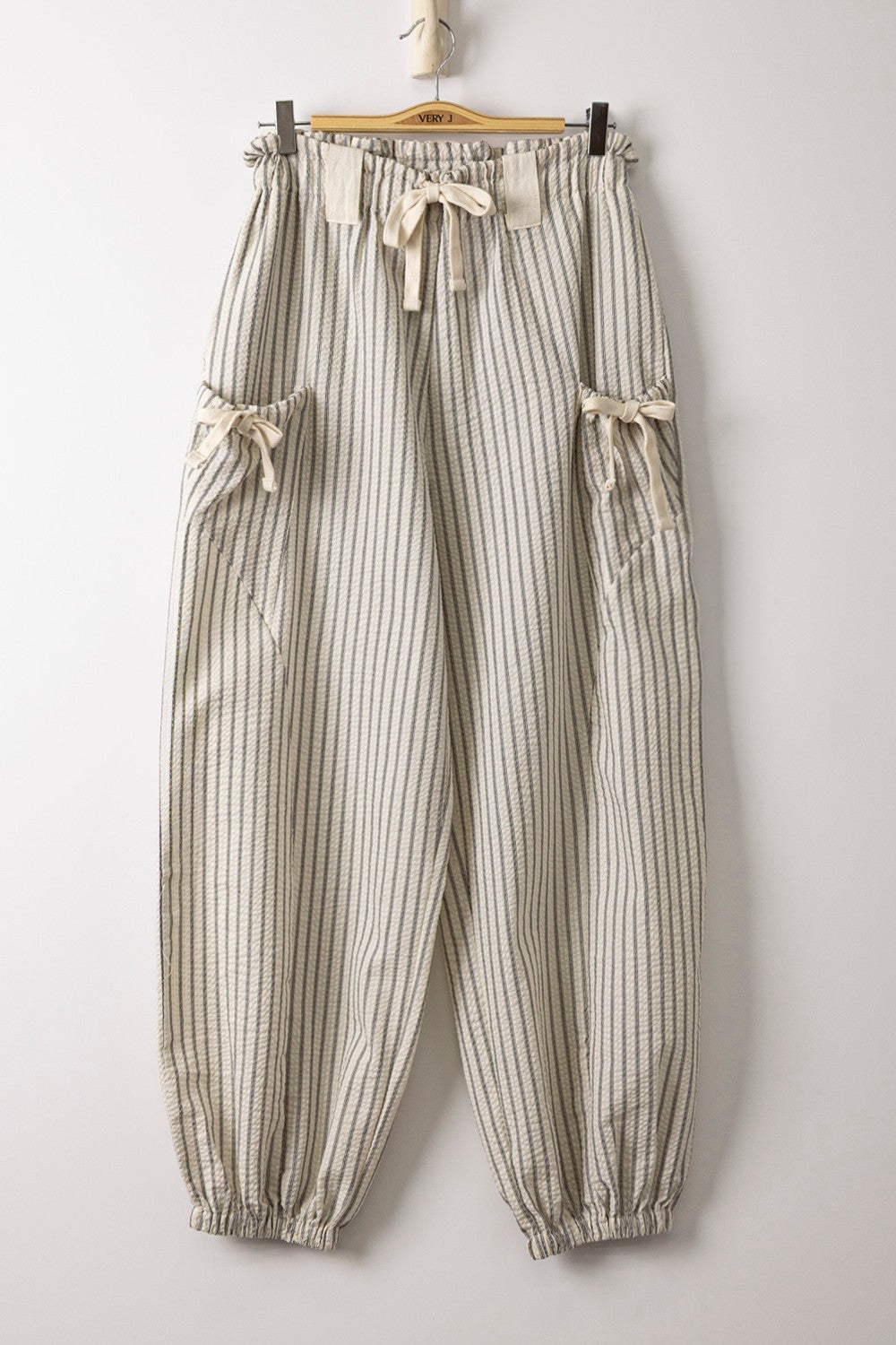 Harbor Stripe Jogger Pants - Black/White Final Sale