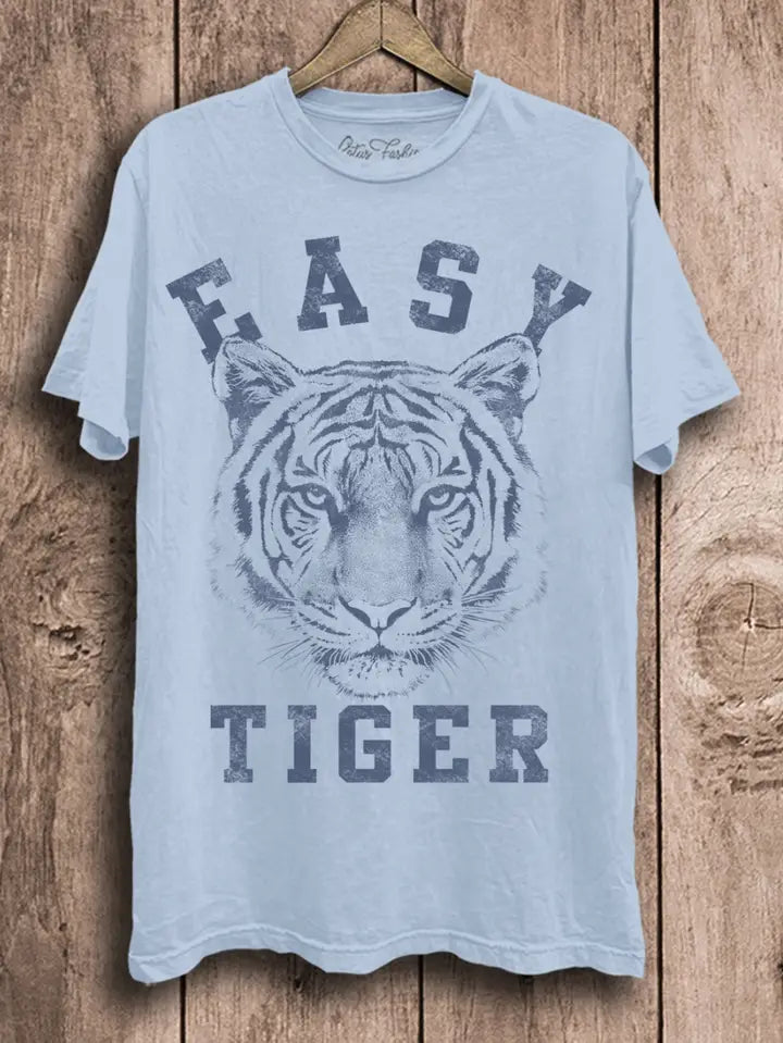 Easy Tiger Graphic Top - Denim