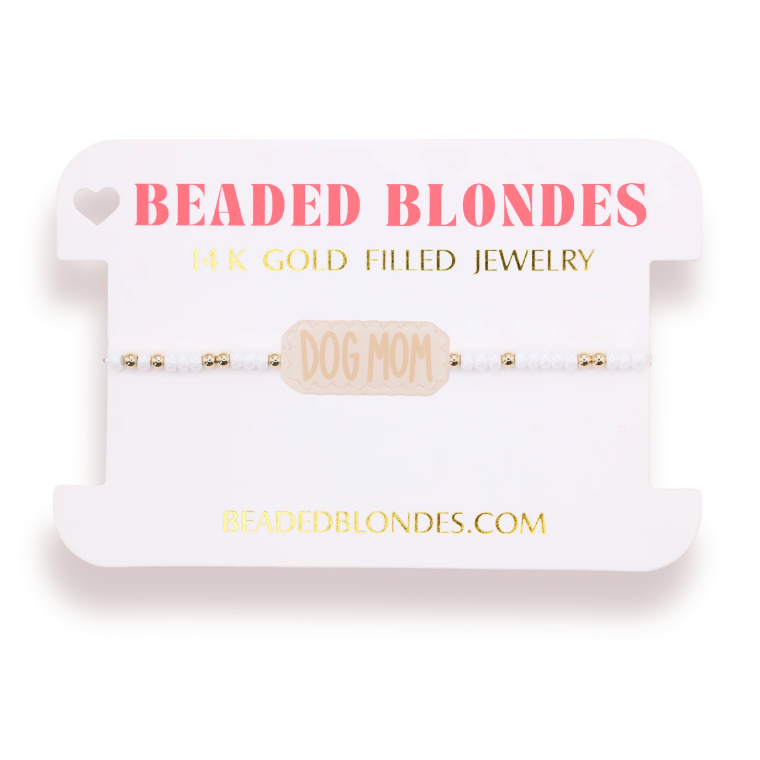 Nashville Market: Beaded Blondes Dog Mom on White final sale