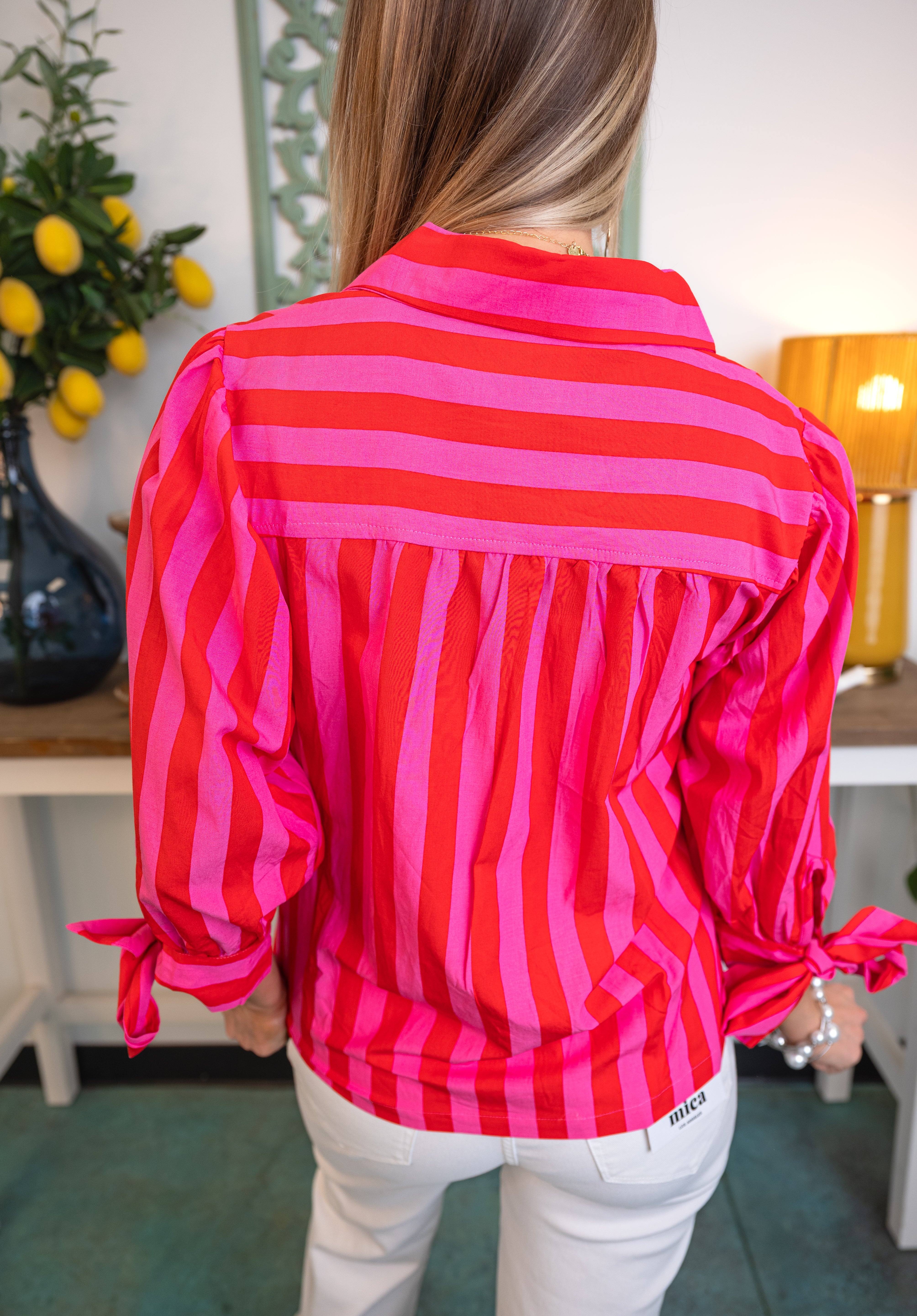 Airy Elegance Stripe Top