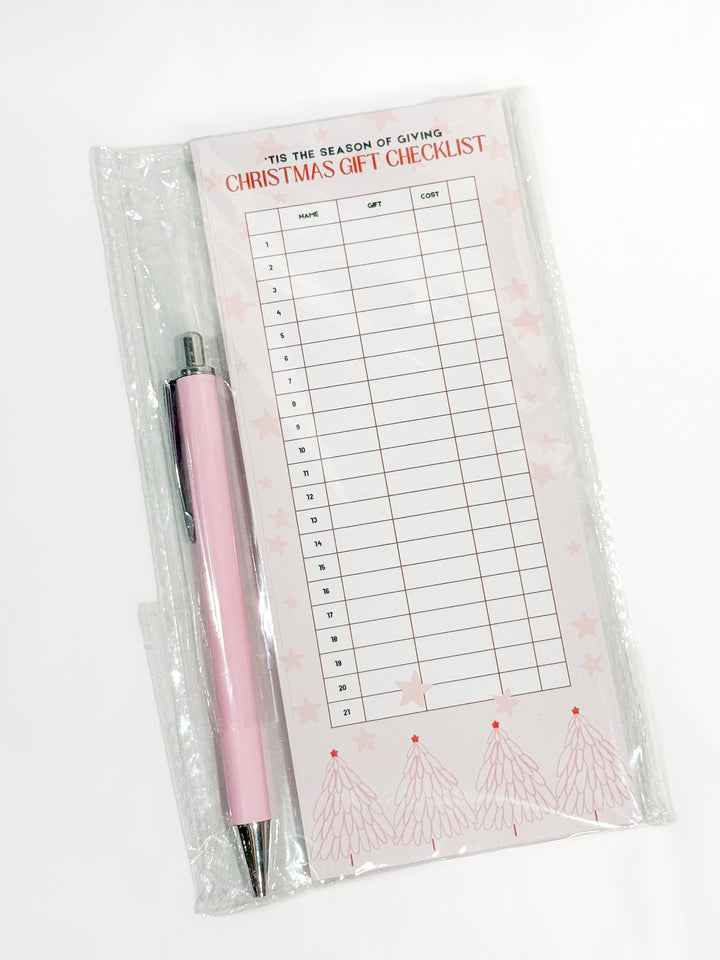 Christmas in July: Christmas Gift Note Pad + Pen Set