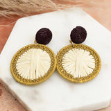 Earthy Chic Raffia Dangle Earrings