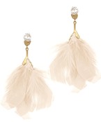 Feathered Grace Earrings - Ivory