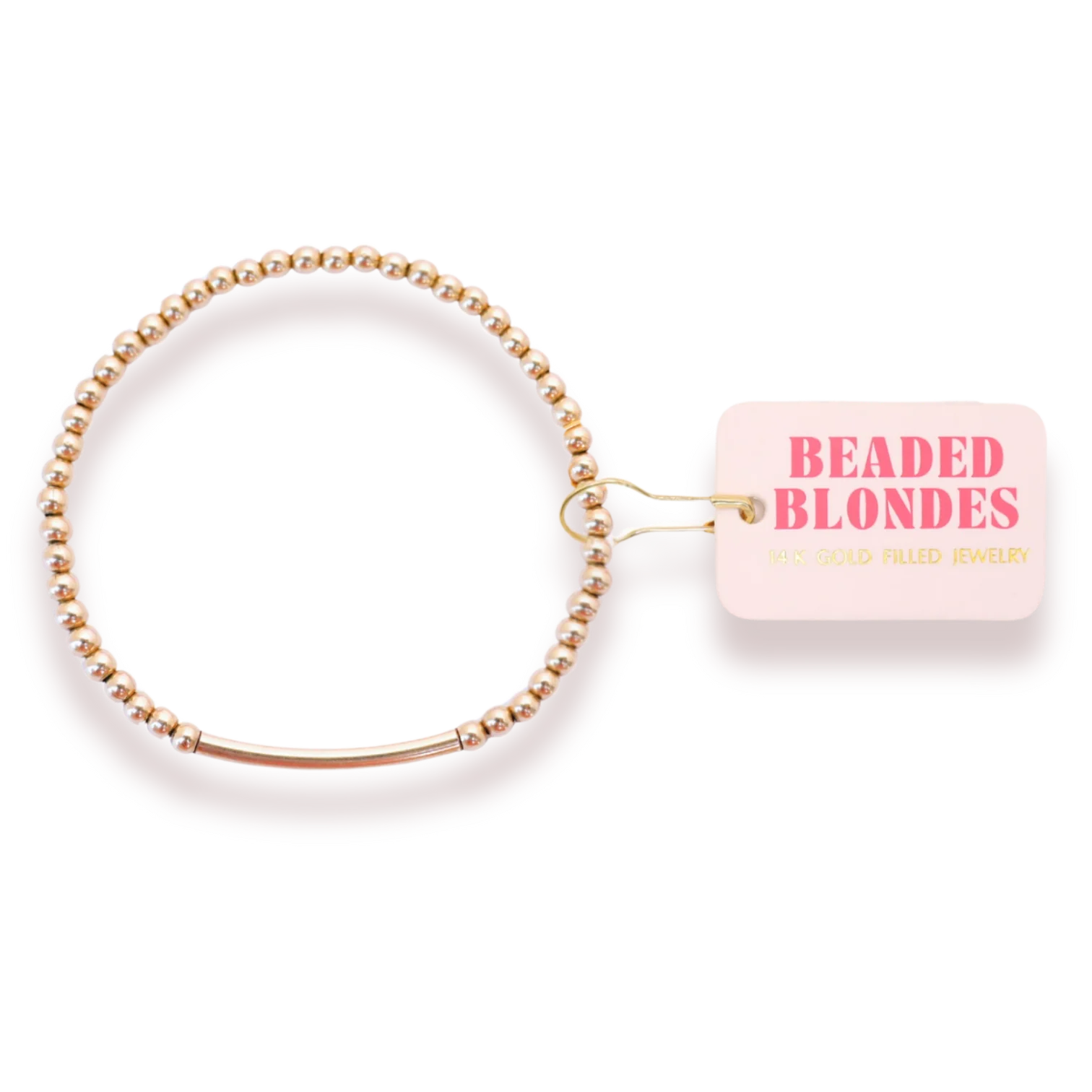 Beaded Blondes Bar Bracelet in Gold - Petite