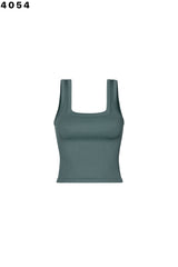 Chic Crop Square Tank - Green