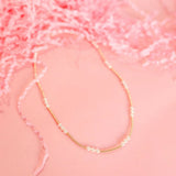 Beaded Blondes ILY Pearl Necklace With Clasp - 14 inch