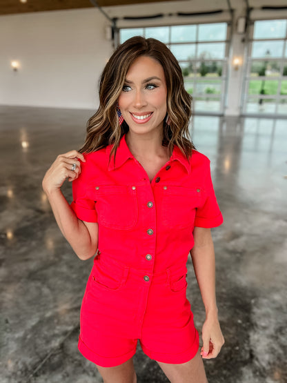 Scarlett Judy Blue Romper - EOS Final Sale