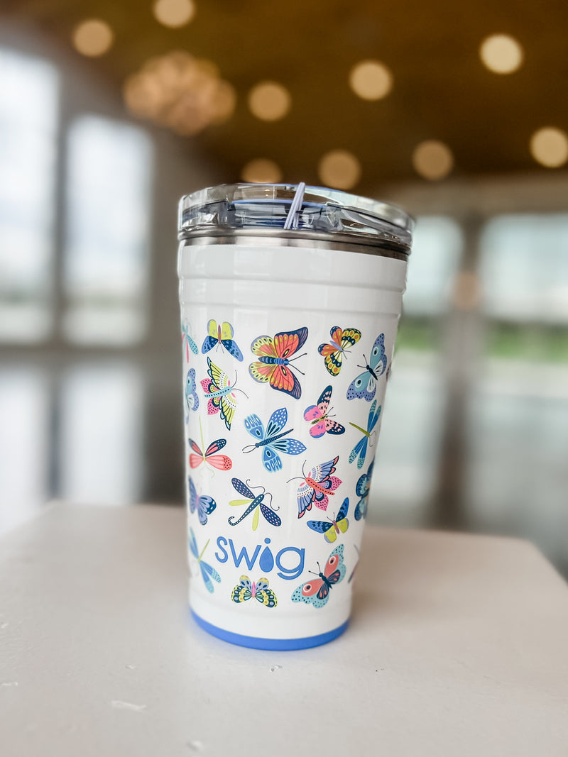 SWIG  Party Cup 24 oz - Butterfly Bliss