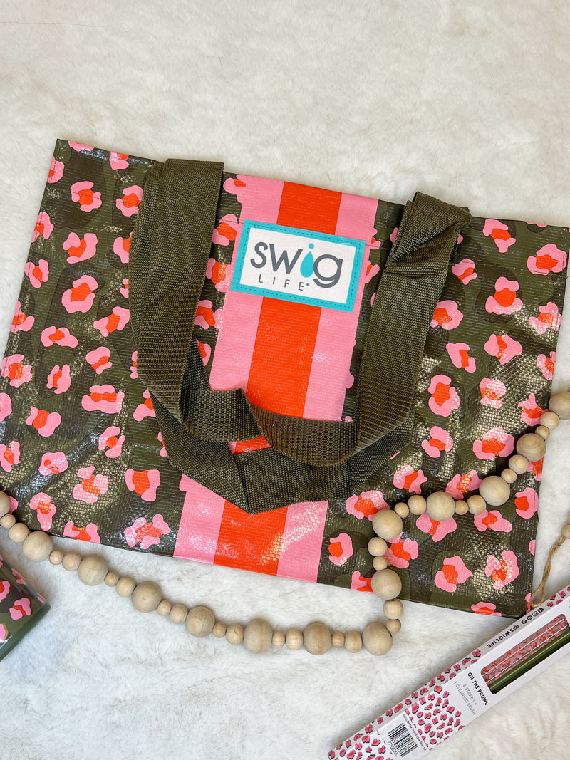 SWIG On The Prowl Laminated Tote Bag