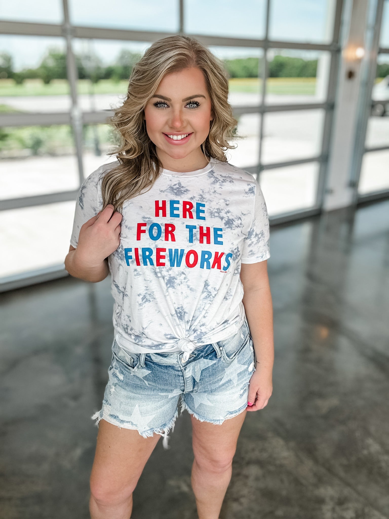 Here For The Fireworks Graphic Tee
