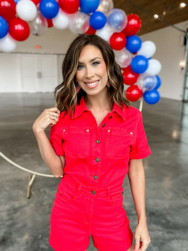 Scarlett Judy Blue Romper - EOS Final Sale