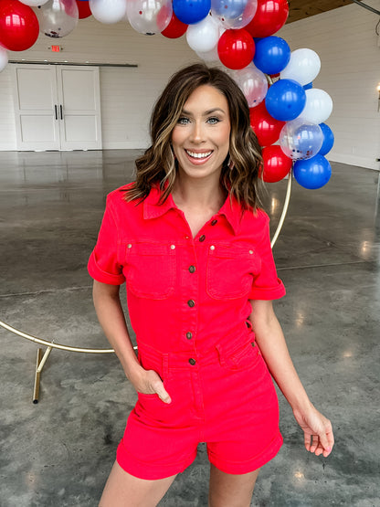 Scarlett Judy Blue Romper - EOS Final Sale