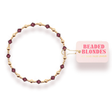 Vegas: Beaded Blondes June Bracelet Plum Purple - Petite