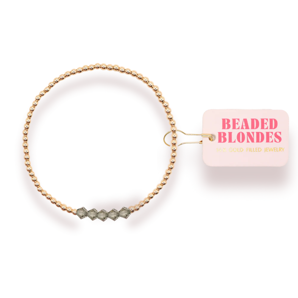 Vegas: Beaded Blondes Kim Bracelet Ash Grey - Standard