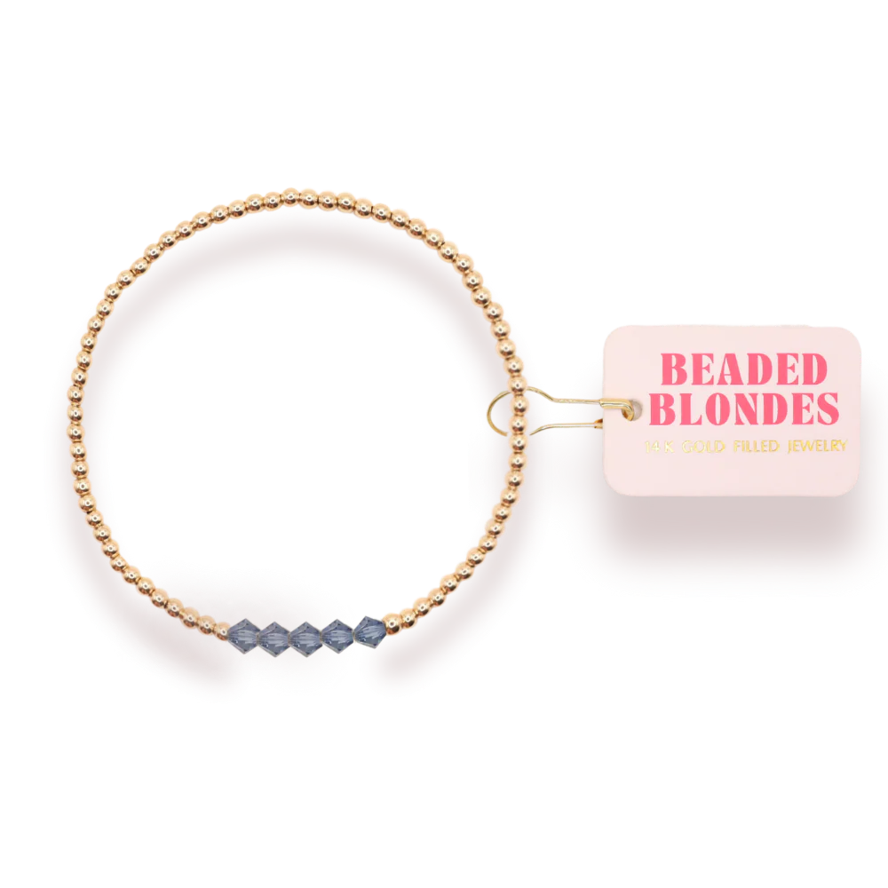 Beaded Blondes Kim Bracelet Ice Blue - Extended