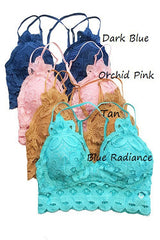 Crochet Lace Bralette - Tan FINAL SALE
