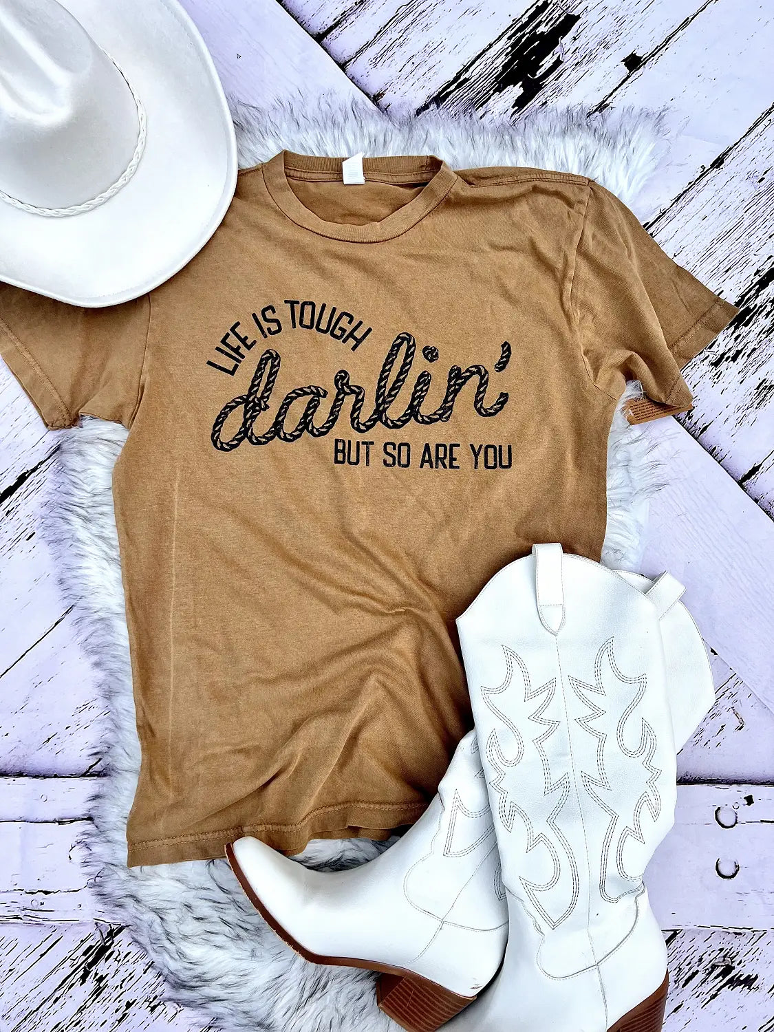 Vintage Softwash | Life Is Tough Darlin | Western | Cowgirl