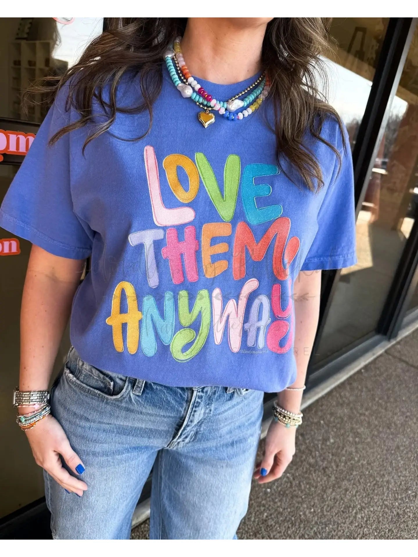 Love Them Anyway Tee - Blue