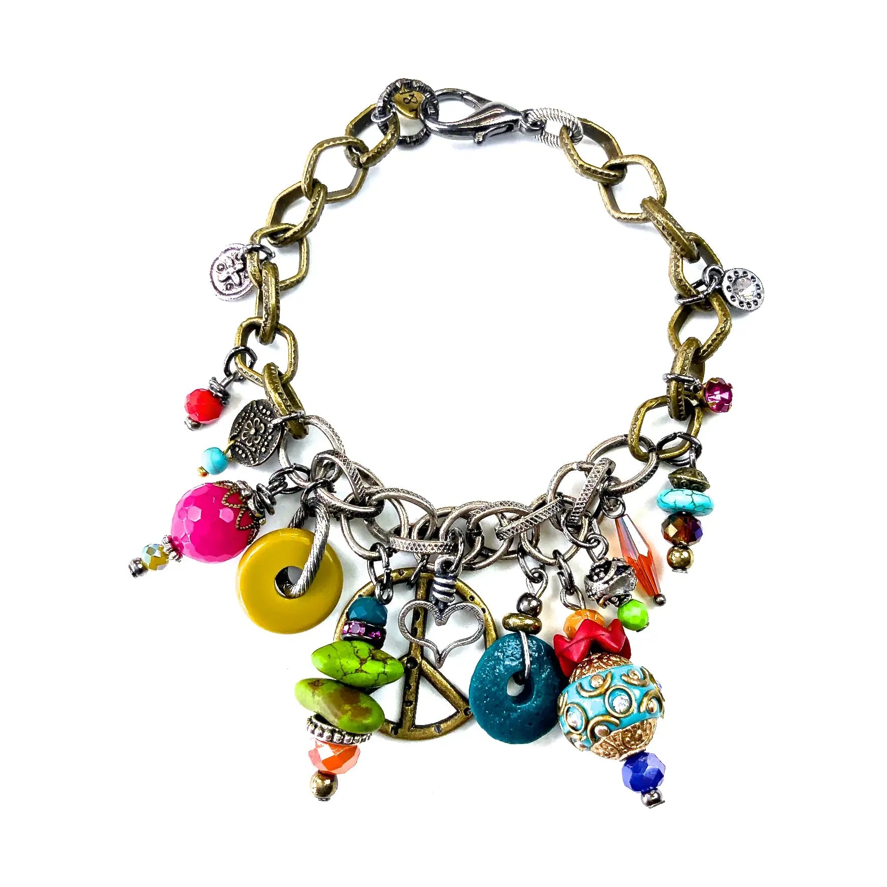 Mixed Chains with Trinkets Charm Bracelet