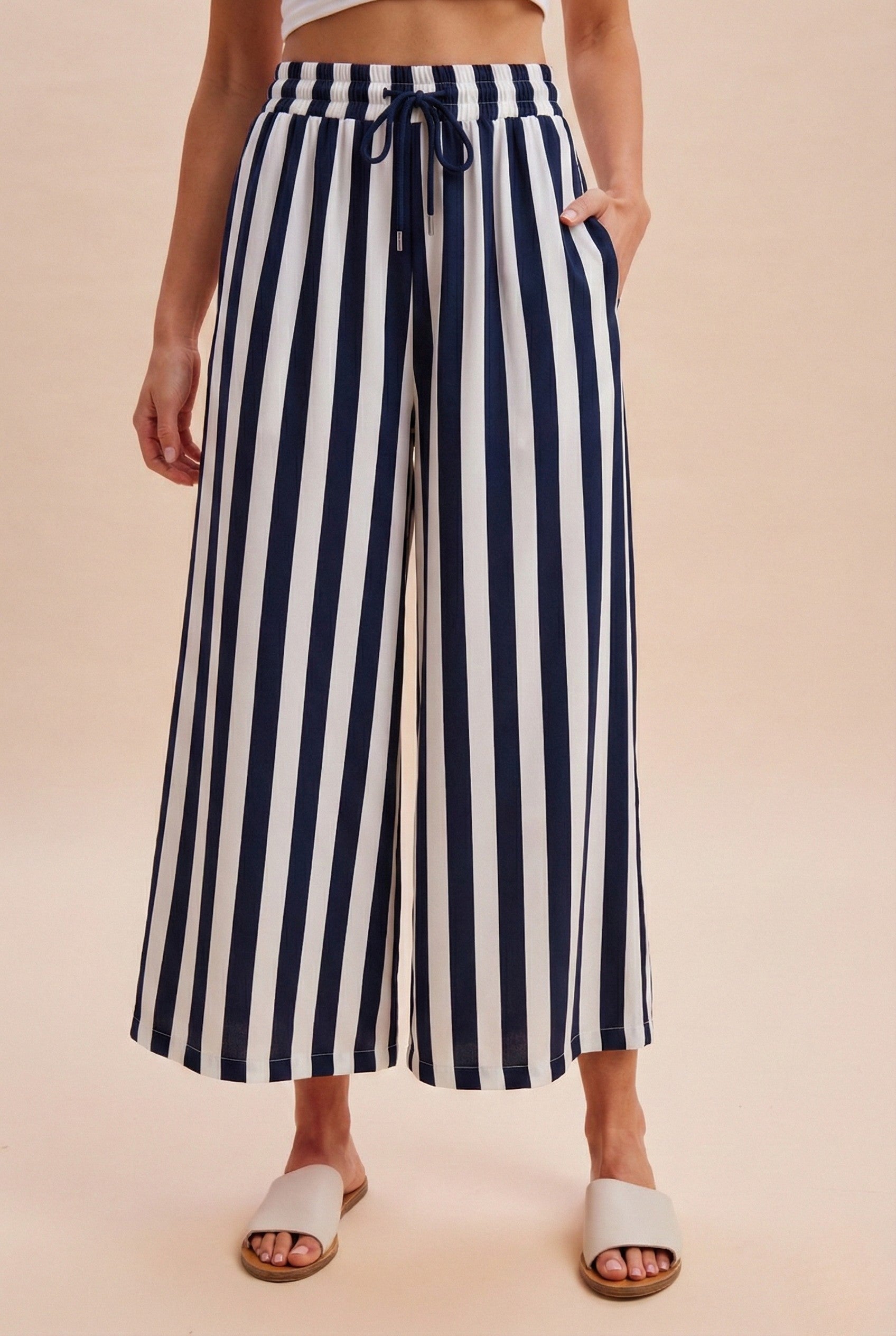Patriot Chic Stripe Pants - Navy - EOS Final Sale