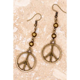 Peace Earring in Bronze