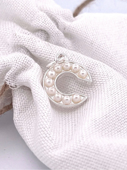 Lovely Luster Pearl Initial Charm | DOORBUSTER