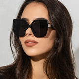 Retro Glam Sunglasses - Black