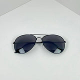 Classic Aviator Sunglasses - Black With Gray Film