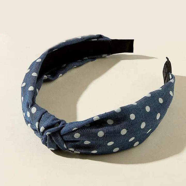 Vintage Denim Knot Headband