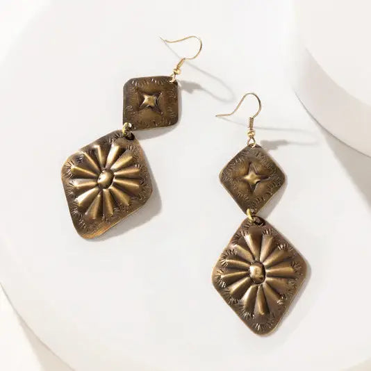 Prairie Concho Star Earrings