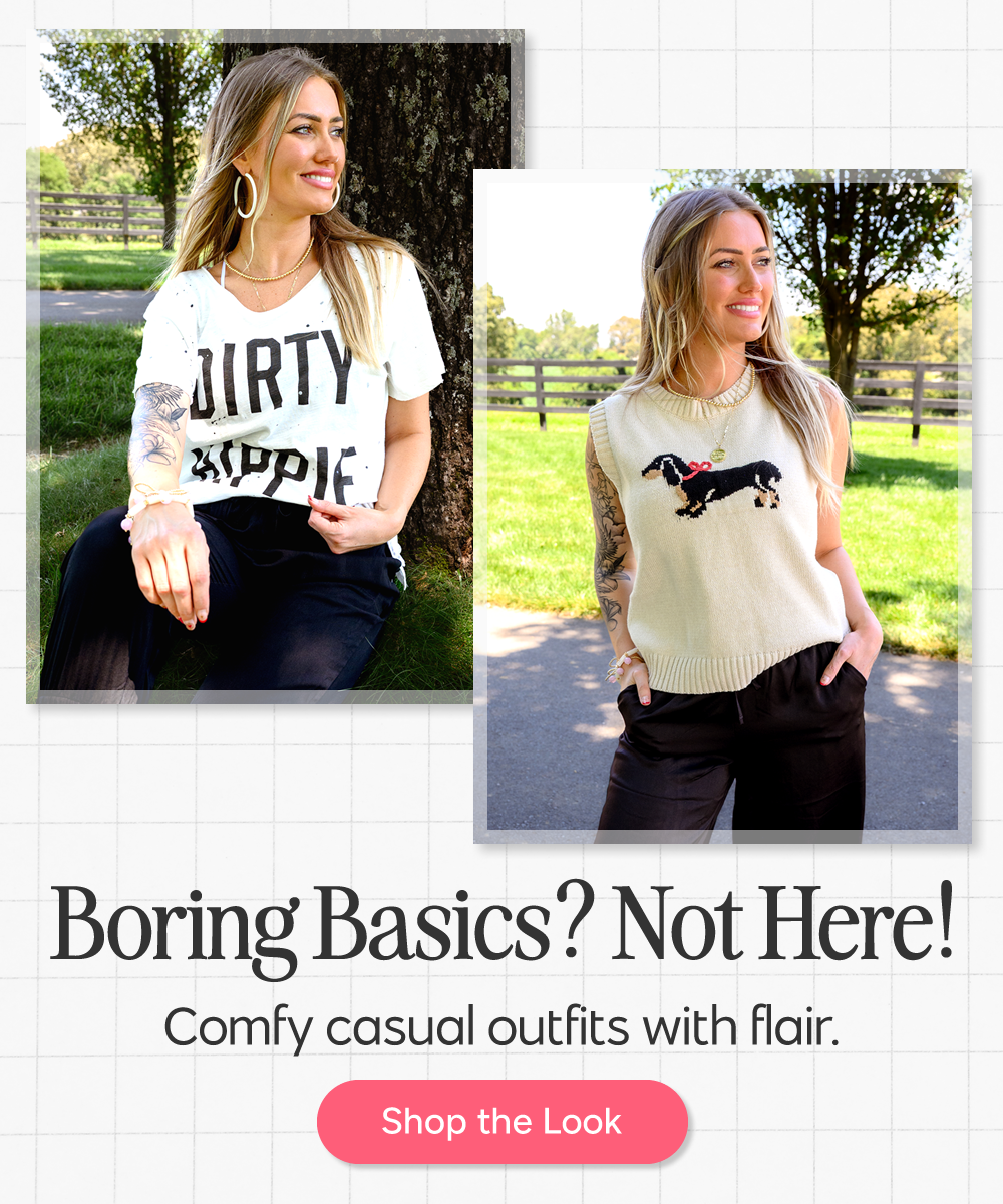 Boring basics? Not here! Shop the look.