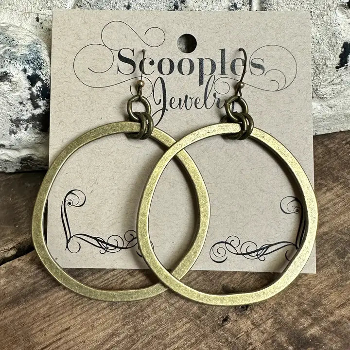 Rings and Hoops Earrings - Bronze