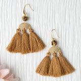 The Sahara Tassel Earring Brown