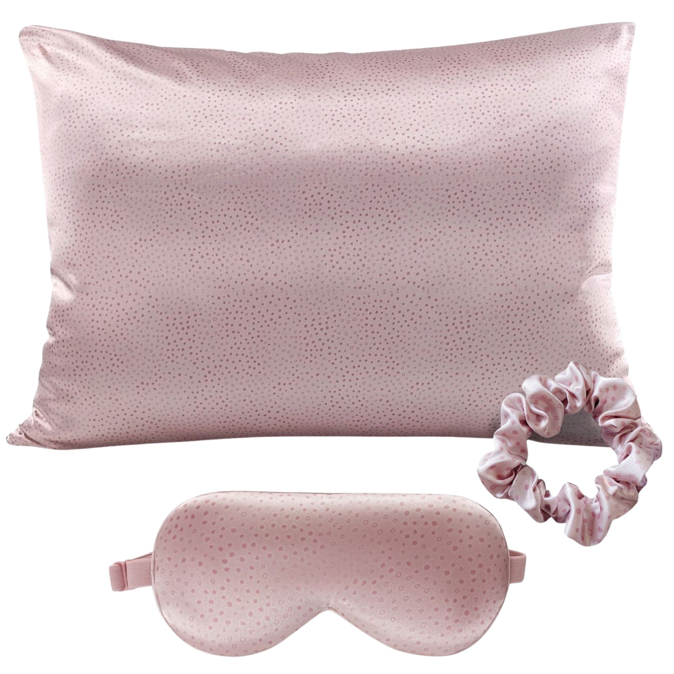Satin Sleep Set - Mauve Dot