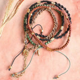 Stackable Bead and Woven Cord Bracelet - Cute & Trendy
