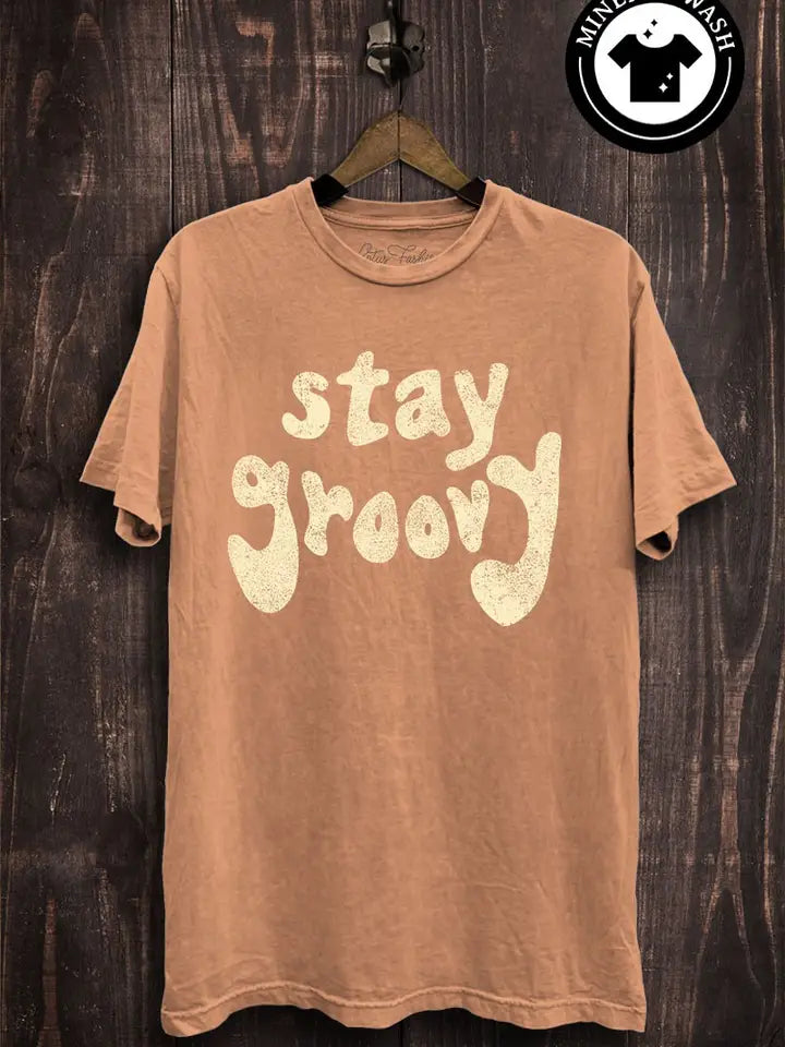 Stay Groovy Graphic Tee - EOS Final Sale