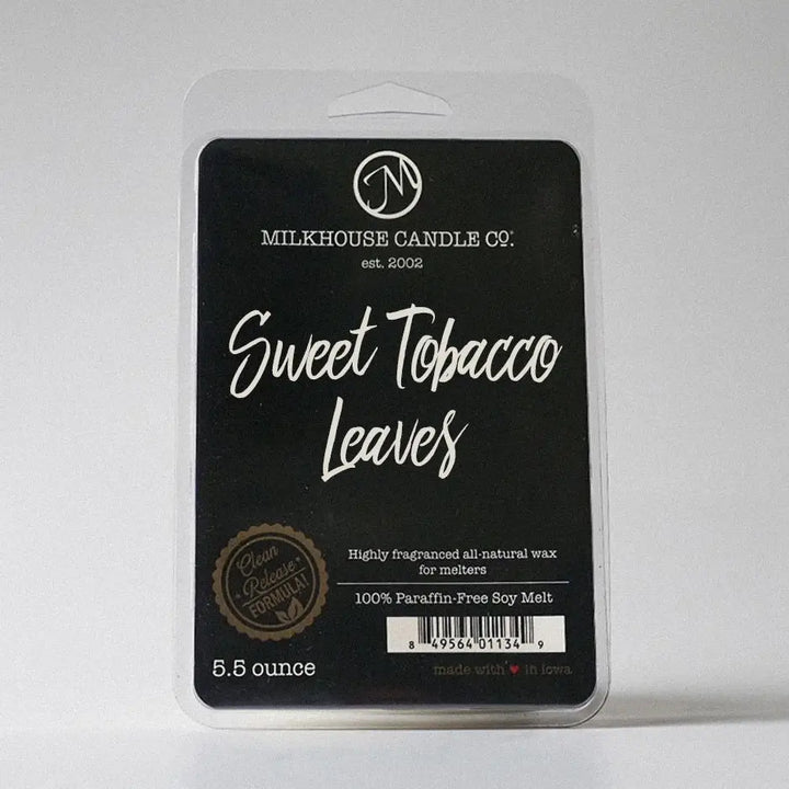 Milkhouse Candle: 5.5 oz Wax Melts: Sweet Tobacco Leaves