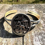 Tipi Montana Mustang Silvertone Cuff Bracelet
