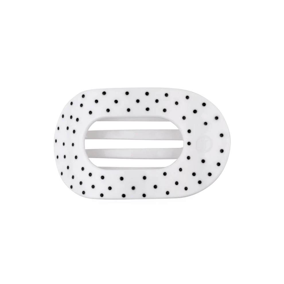 Polka Dot Party Flat Round Hair Clip - Medium